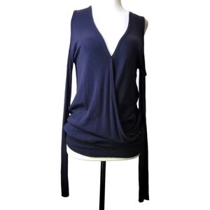 Bailey 44 cold shoulder top long sleeves wool blend